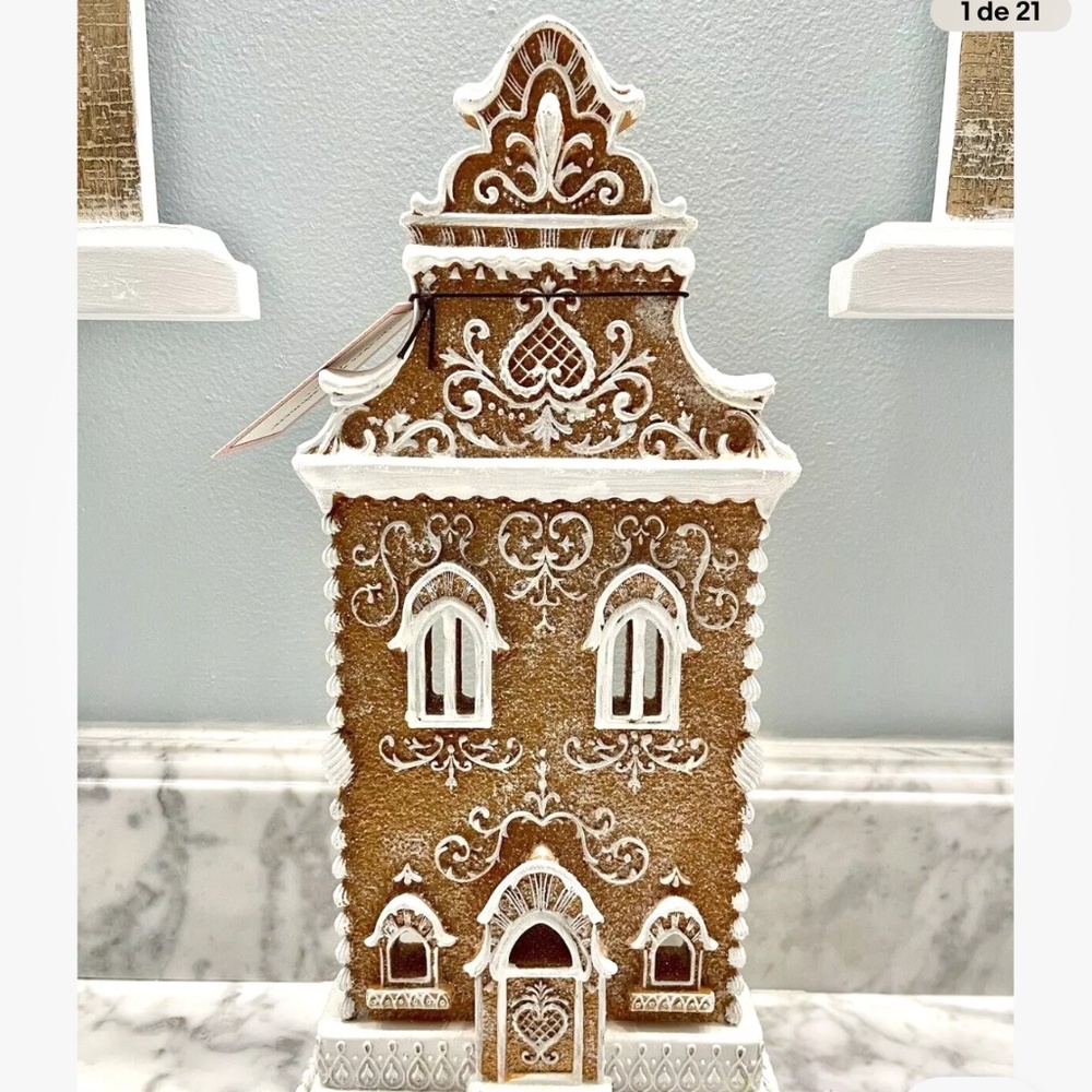 Cupcakes & Cashmere 14" FLAT Gingerbread House Christmas Decor